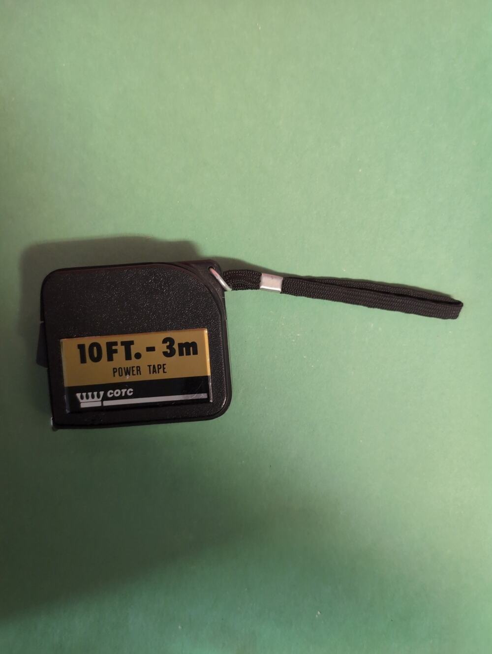 Vintage COTC Tape Measurer - Auto Hold/Release Button (10 ft - 3m)